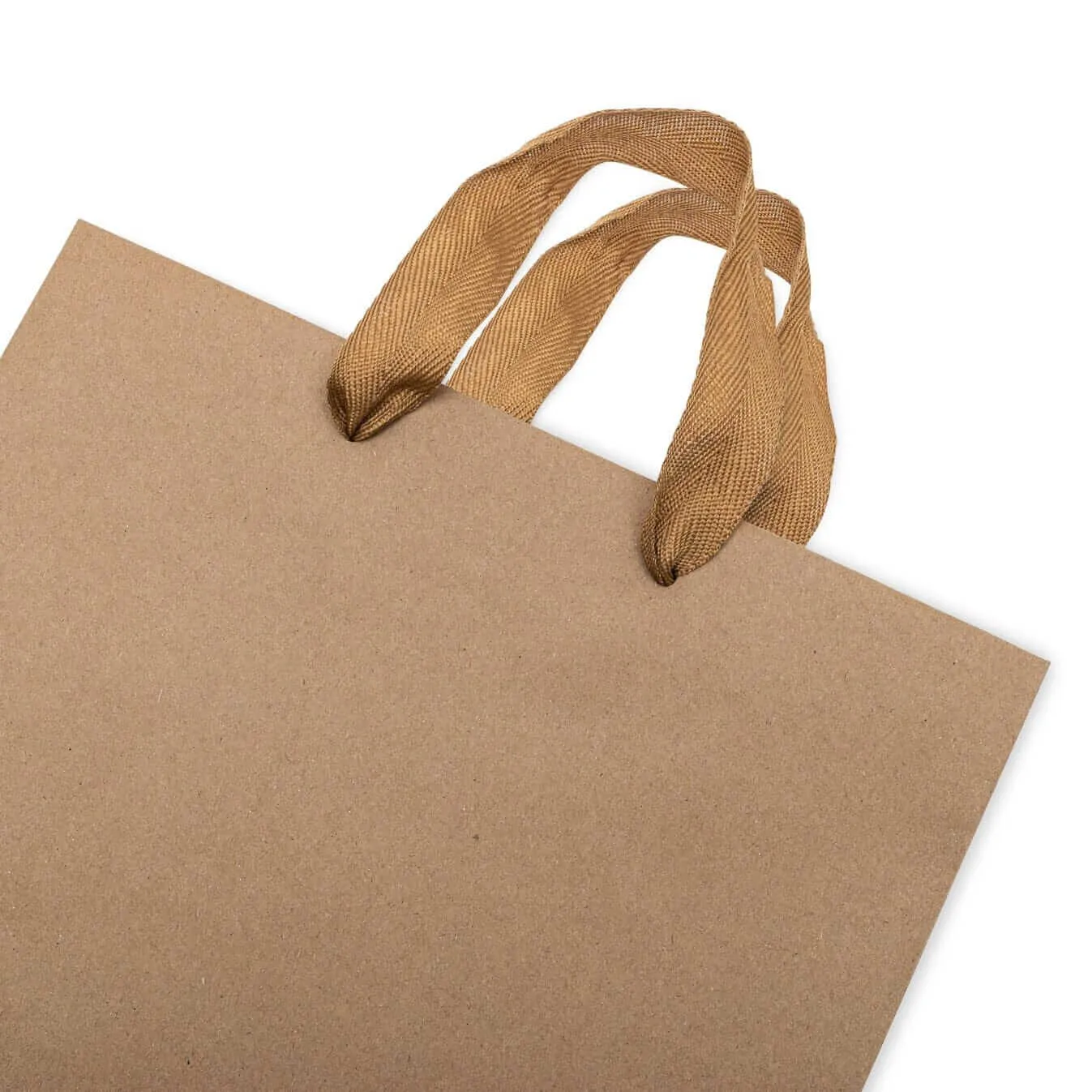 10x5x13 Medium Brown Paper Bags with Ribbon Handles