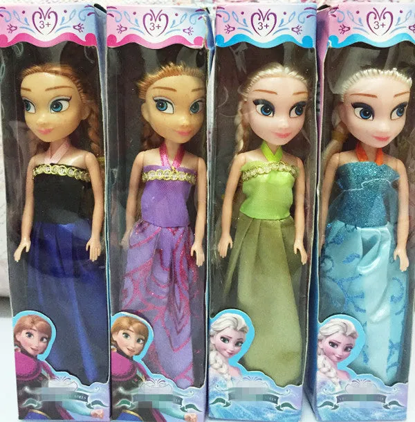 1pcs 2016 Baby Dolls Snow Queen Princess Anna Elsa Dolls Mini Elsa Doll Kids Toys carttoon dolls children gift Girls birthday