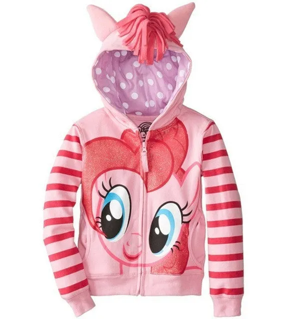 2015 Retail Children Clothing Cartoon Rabbit Fleece Outerwear girl fashion clothes/hooded jacket/Winter Coat roupa infantil