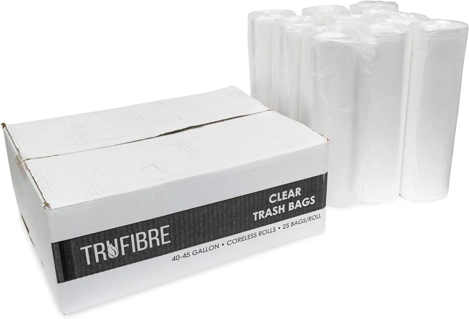 40 - 45 Gallon Clear Trash Bags