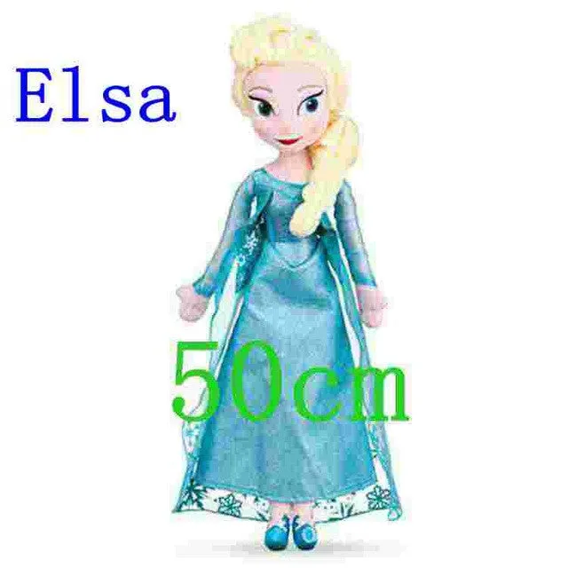 40cm 50cm Snow Queen Princess Plush Doll  Anna and Elsa Brinquedos Even Olaf Best Toys