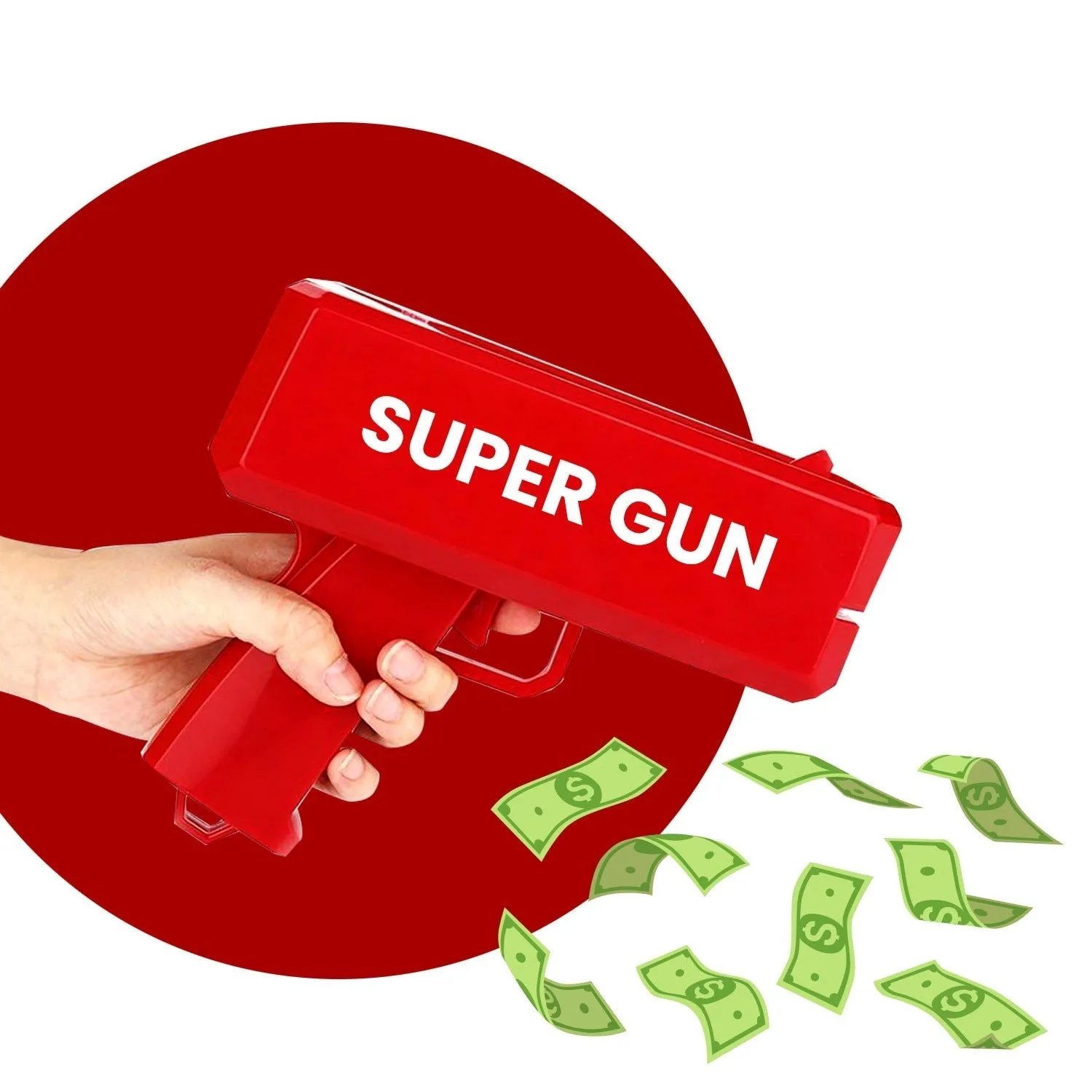 4514 Money Gun Shooter Cash Spray Gun Make it Rain Toy Gun Cash Cannon Money Gun Great Fun for Party Games Wedding Birthday