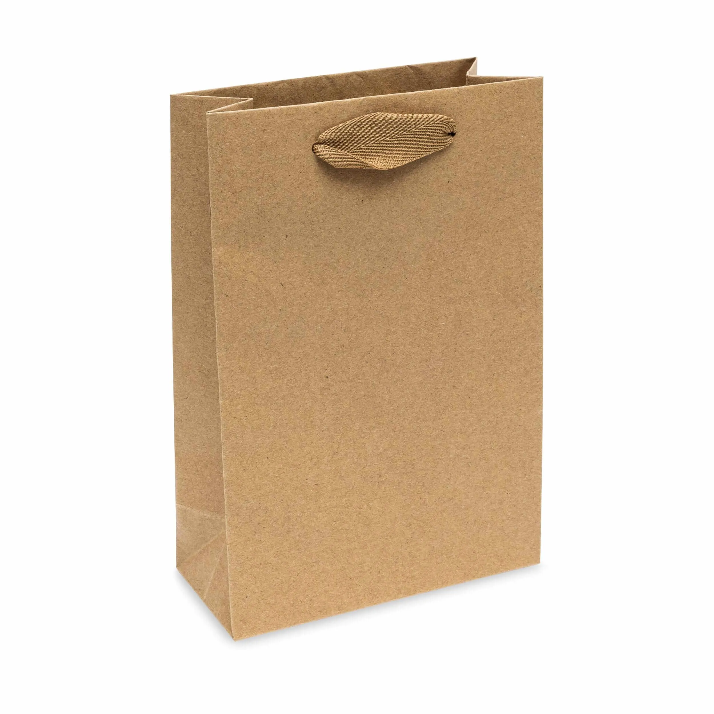 6x3x9 Extra Small Brown Paper Bags with Ribbon Handles