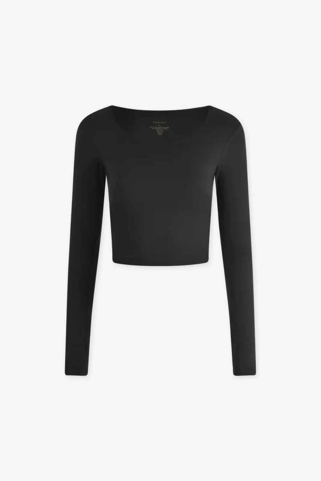 Always Warm Sloan Cropped Tee, Black Marl