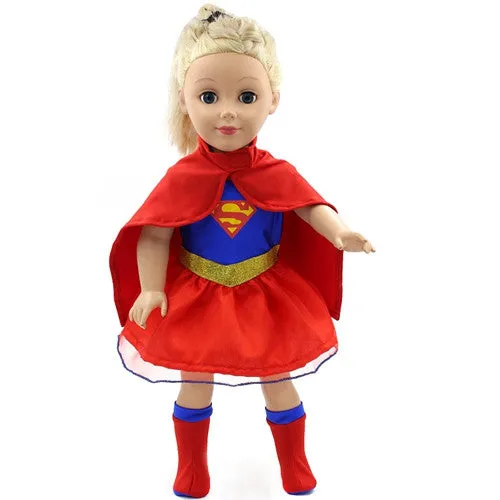 American Girl Doll Clothes Superman and Spider-Man Cosplay Costume Doll Clothes for 18 inch Dolls Baby Doll Accessories D-3