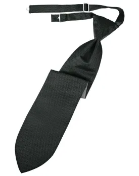 Asphalt Herringbone Kids Necktie