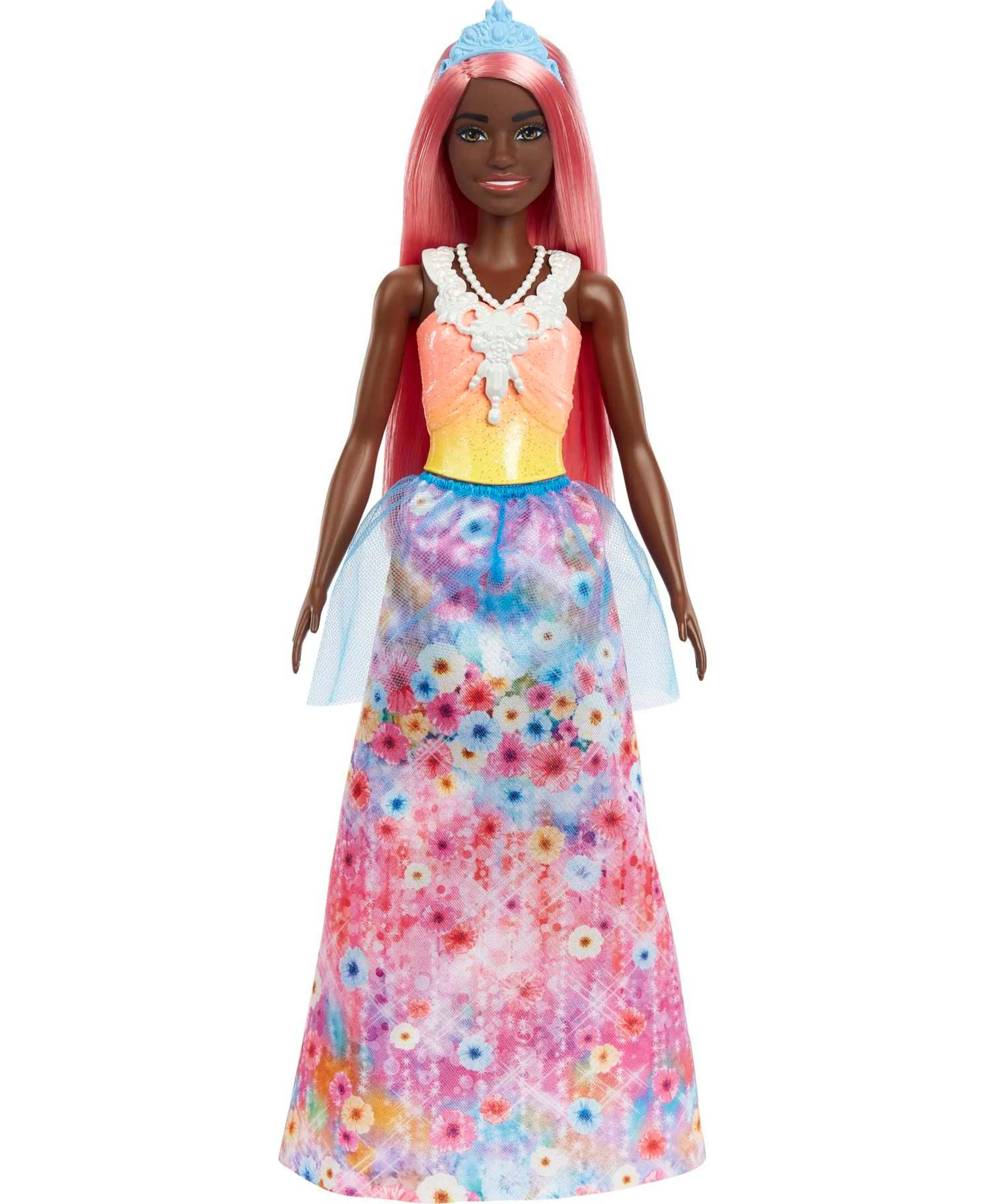 Barbie Dreamtopia Royal Doll - Light-Pink Hair with Floral Skirt