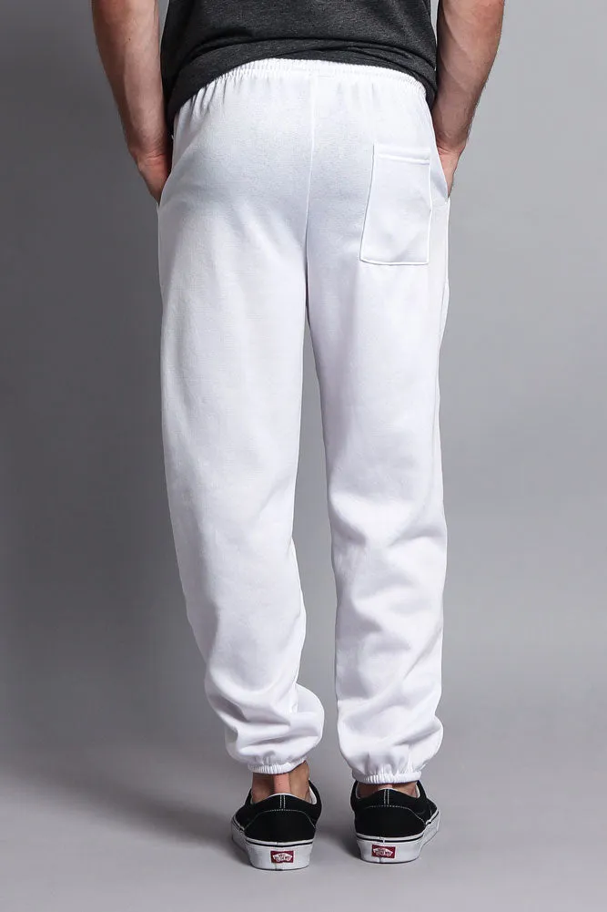 Basic Solid Color Fleece Sweatpants