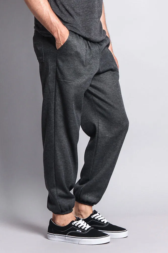 Basic Solid Color Fleece Sweatpants