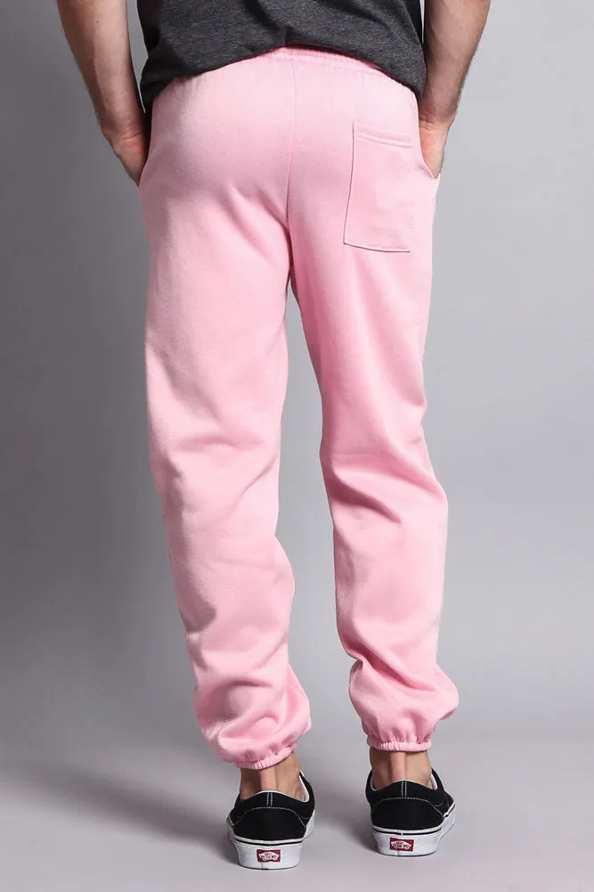 Basic Solid Color Fleece Sweatpants