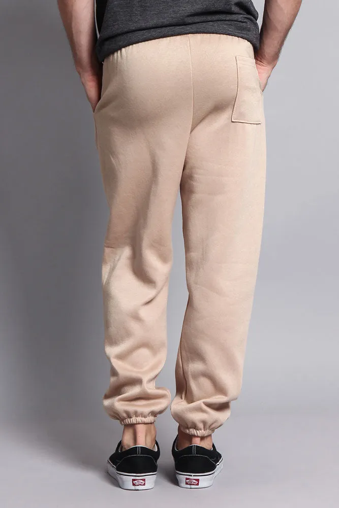 Basic Solid Color Fleece Sweatpants