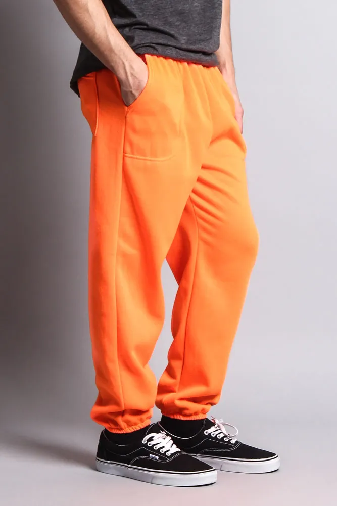 Basic Solid Color Fleece Sweatpants