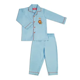 Blue Lion On Pocket Nightwear