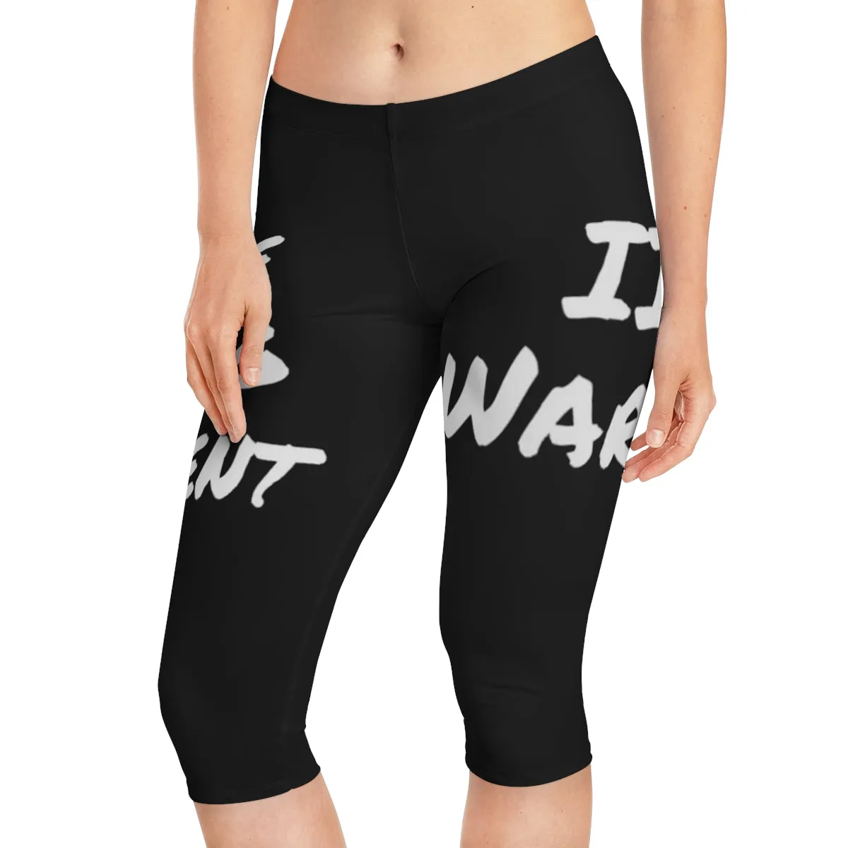 Brave, Strong, Resilient, IIH, Warrior- Black- Women's Capri Leggings