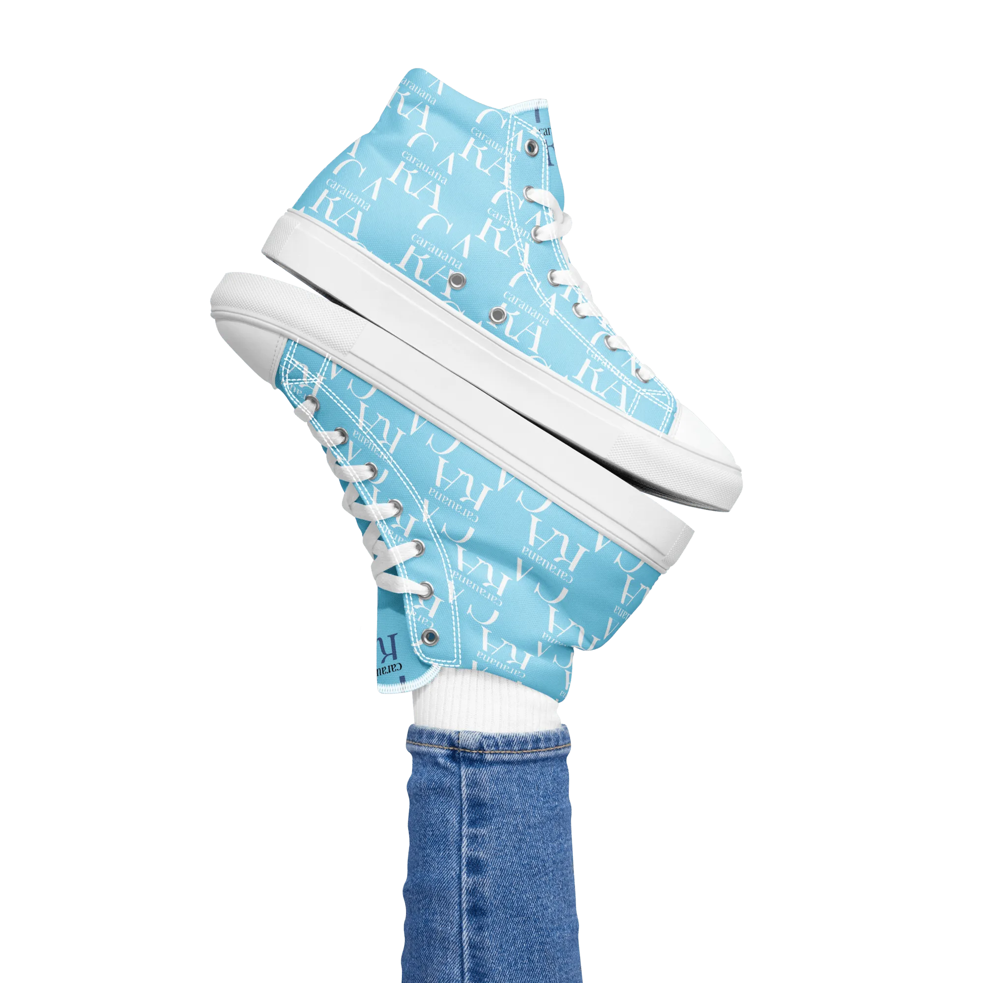 CARAUANA Hip Hop canvas shoes sky blue Branded