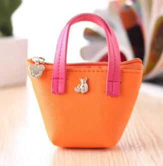 Cartoon Girls Purse Handbag Bag Purse Cute Candy Color Leather Small Mini Coin Bag Children Kids Gifts