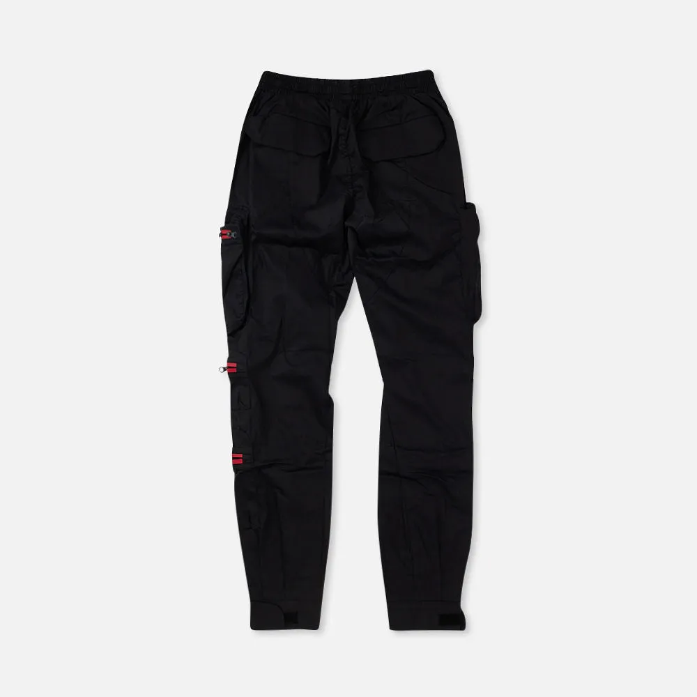 Combat Nylon Joggers Red Zippers