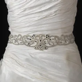 Fabulous Crystal Glass Bead Swirl Wedding Belt