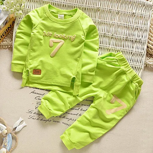 Free  2-6 Autumn Children Clothing Sets Boys Girls Warm Long Sleeve Sweaters Pants Fashion Kids Clothes Sports Suit for Girls