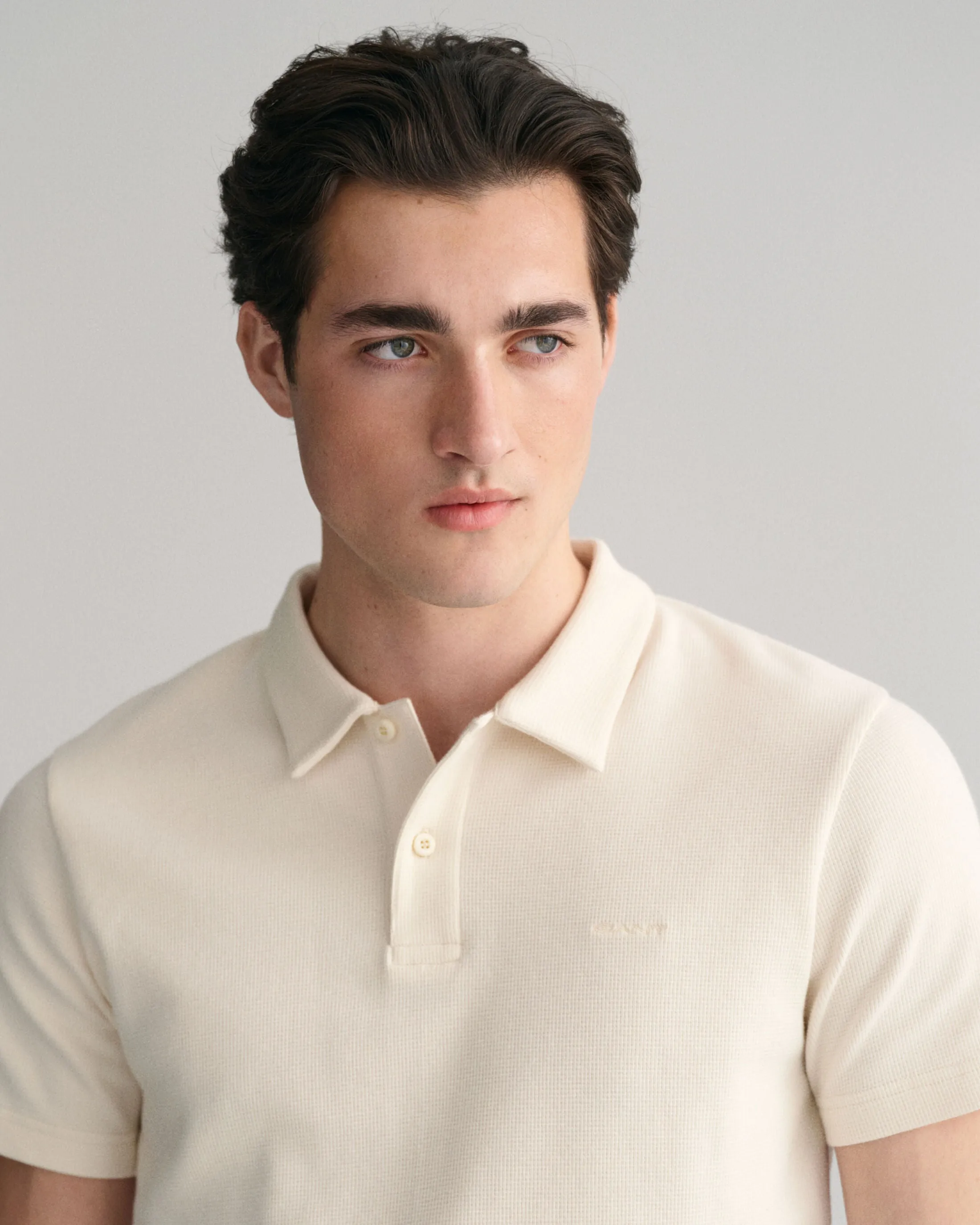 GANT - Waffle Texture SS Pique, Silky Beige Polo