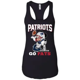 Go Pats - New England Patriots Super Bowl 2019 Mickey Mouse Football Nfl Women Tank Top