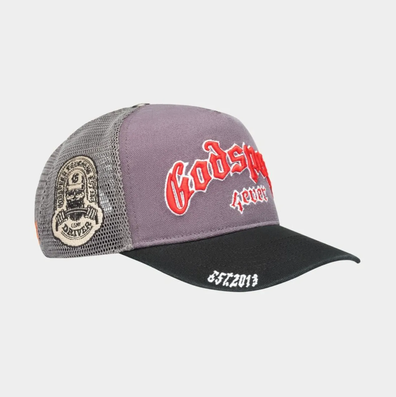 GodSpeed Forever Trucker Hat (Grey/Red)