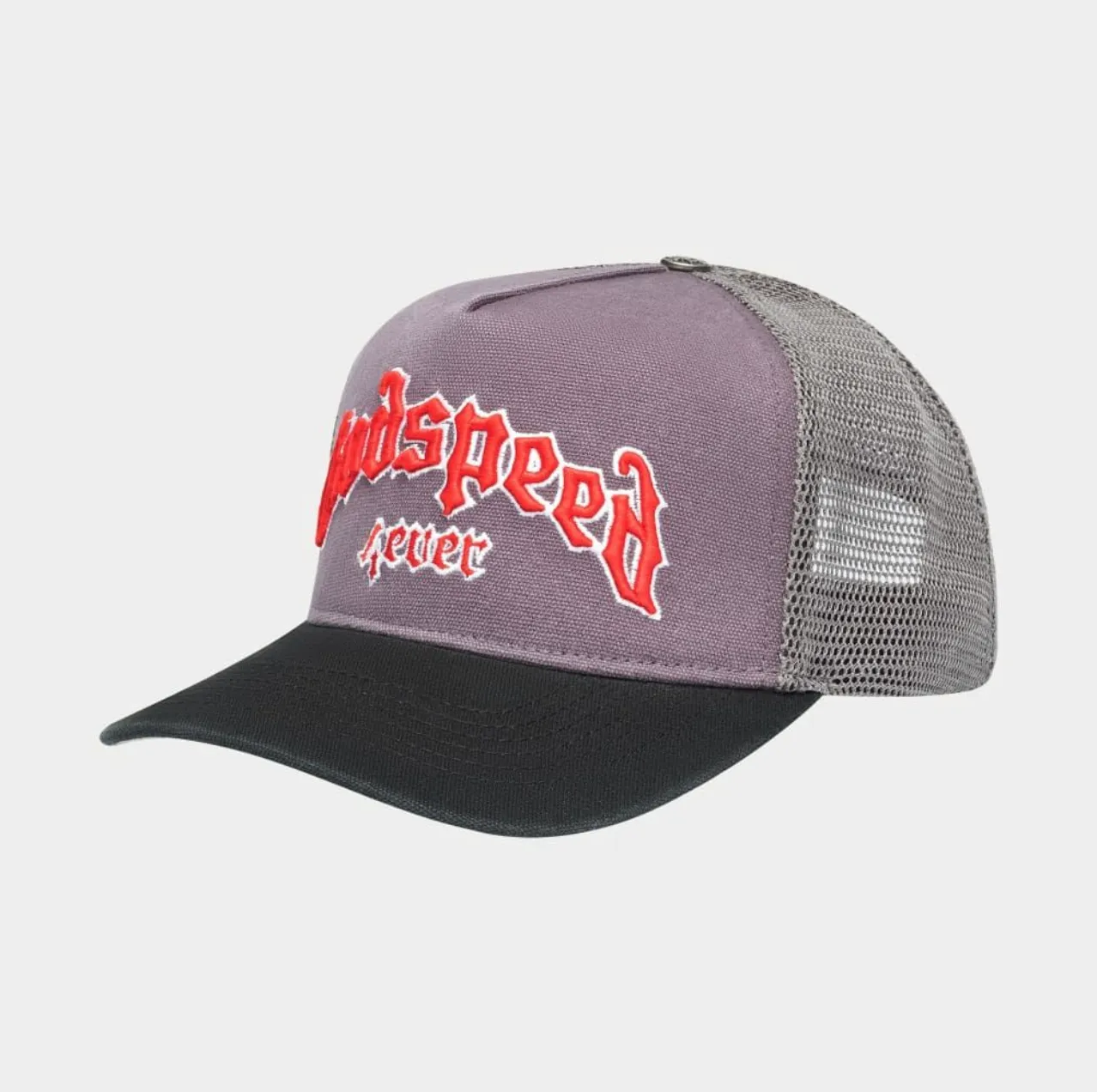 GodSpeed Forever Trucker Hat (Grey/Red)