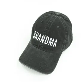 GRANDMA - Heather Black Baseball Cap