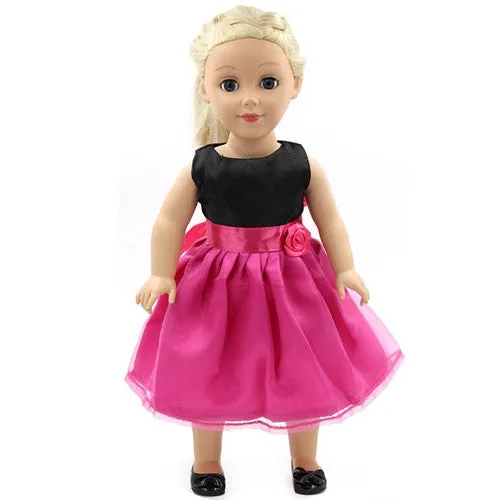 Handmade 15 Colors Princess Dress Doll Clothes for 18 inch Dolls American Girl Doll Clothes and Accessories D-9