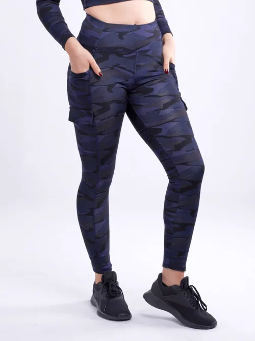 High-Waisted Leggings with Side Cargo Pockets