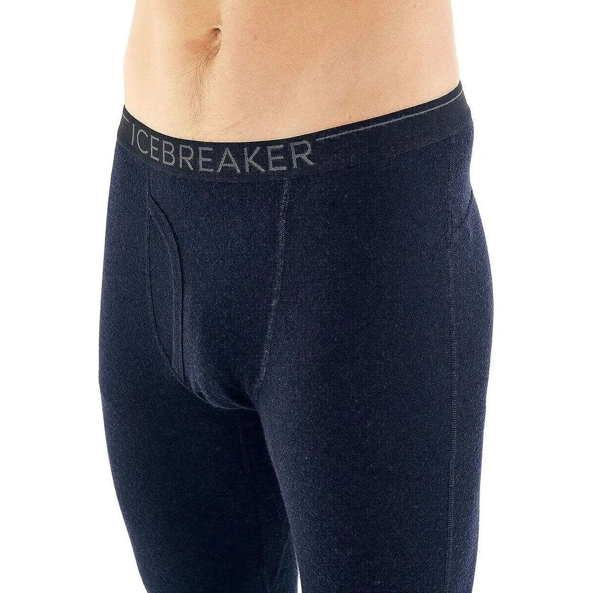 Icebreaker Men's 200 Oasis Cold Weather Leggings with Fly, Wool Base Layer Thermal Pants