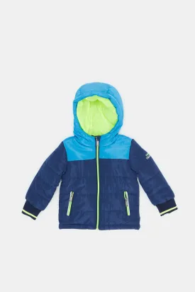 Infant Boys Navy Puffer Jacket