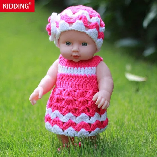 KIDDING BRAND 30cm Reborn Baby Doll Soft Vinyl Silicone Lifelike Alive Babies Toys For Kids Girls Birthday Chirstmas Gift KF097