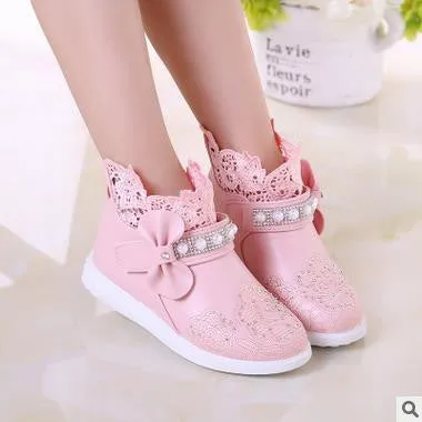 Kids party shoes spring 2016 lace hollow out shoes hot style children's fashion sweet princess elsa shoes infantis 453d