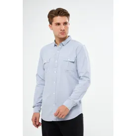 Light Blue Double Pocket Shirt