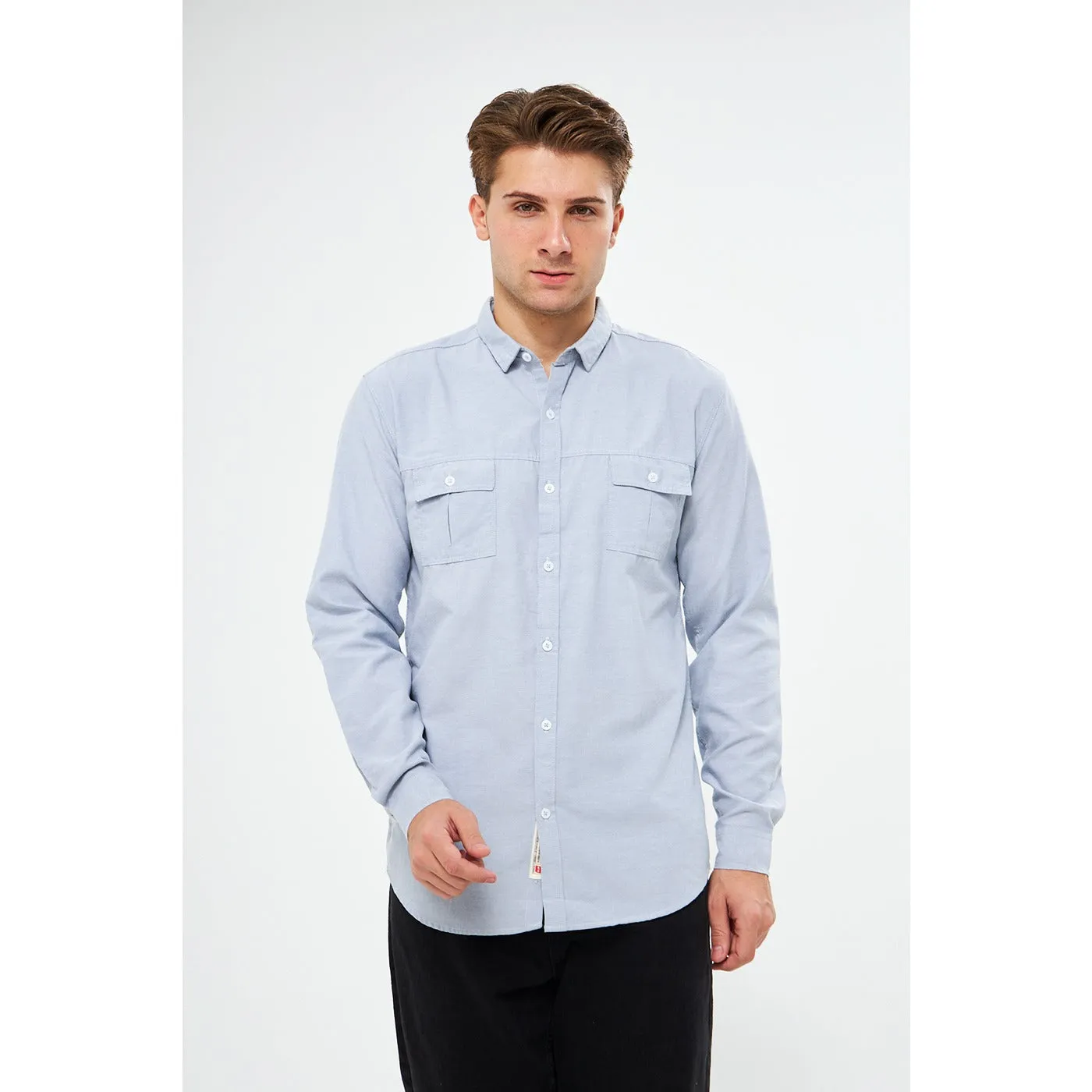 Light Blue Double Pocket Shirt