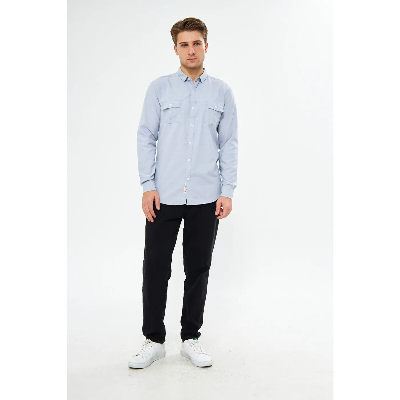 Light Blue Double Pocket Shirt