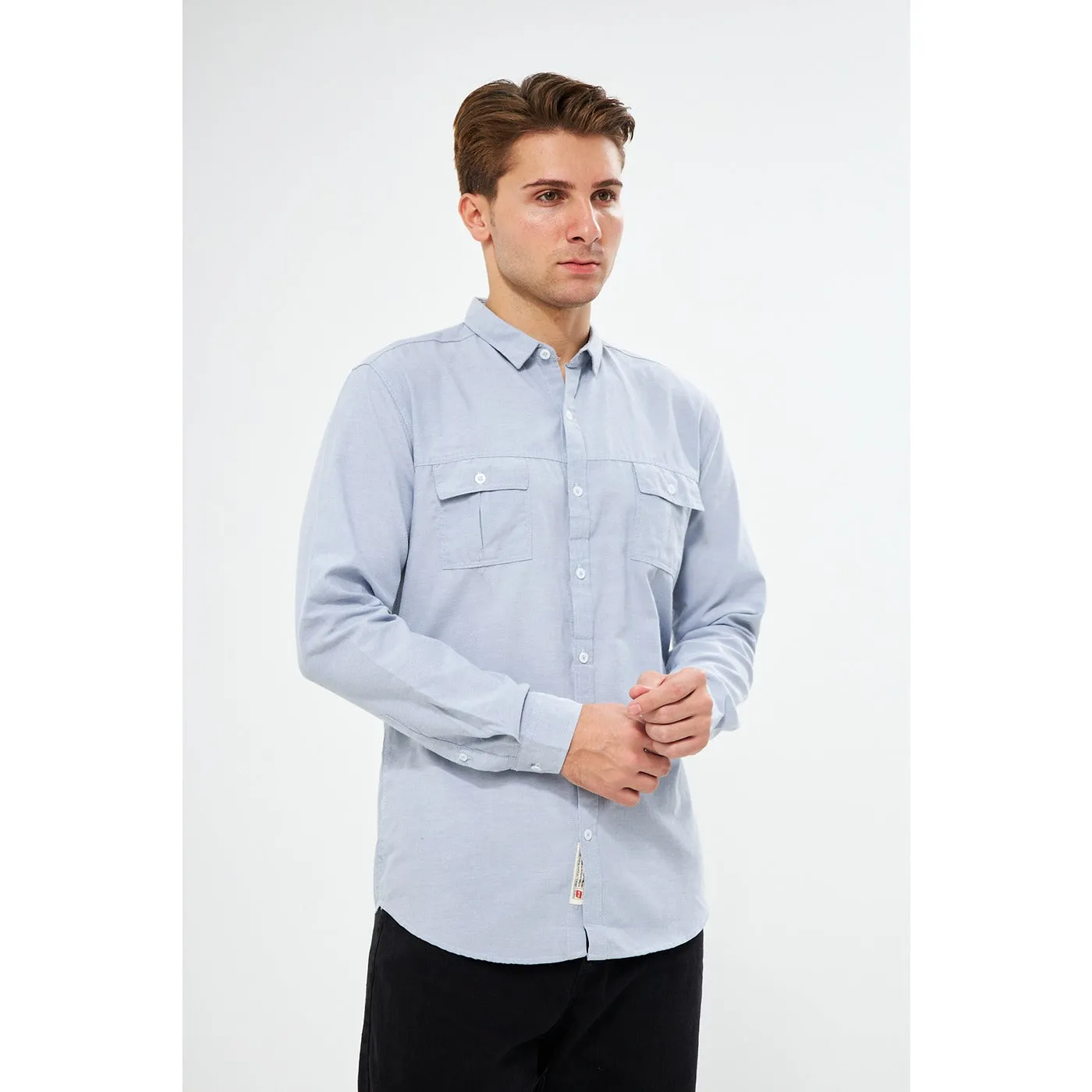 Light Blue Double Pocket Shirt