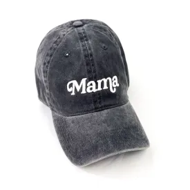 Mama - (Italic) - Heather Black Baseball Cap