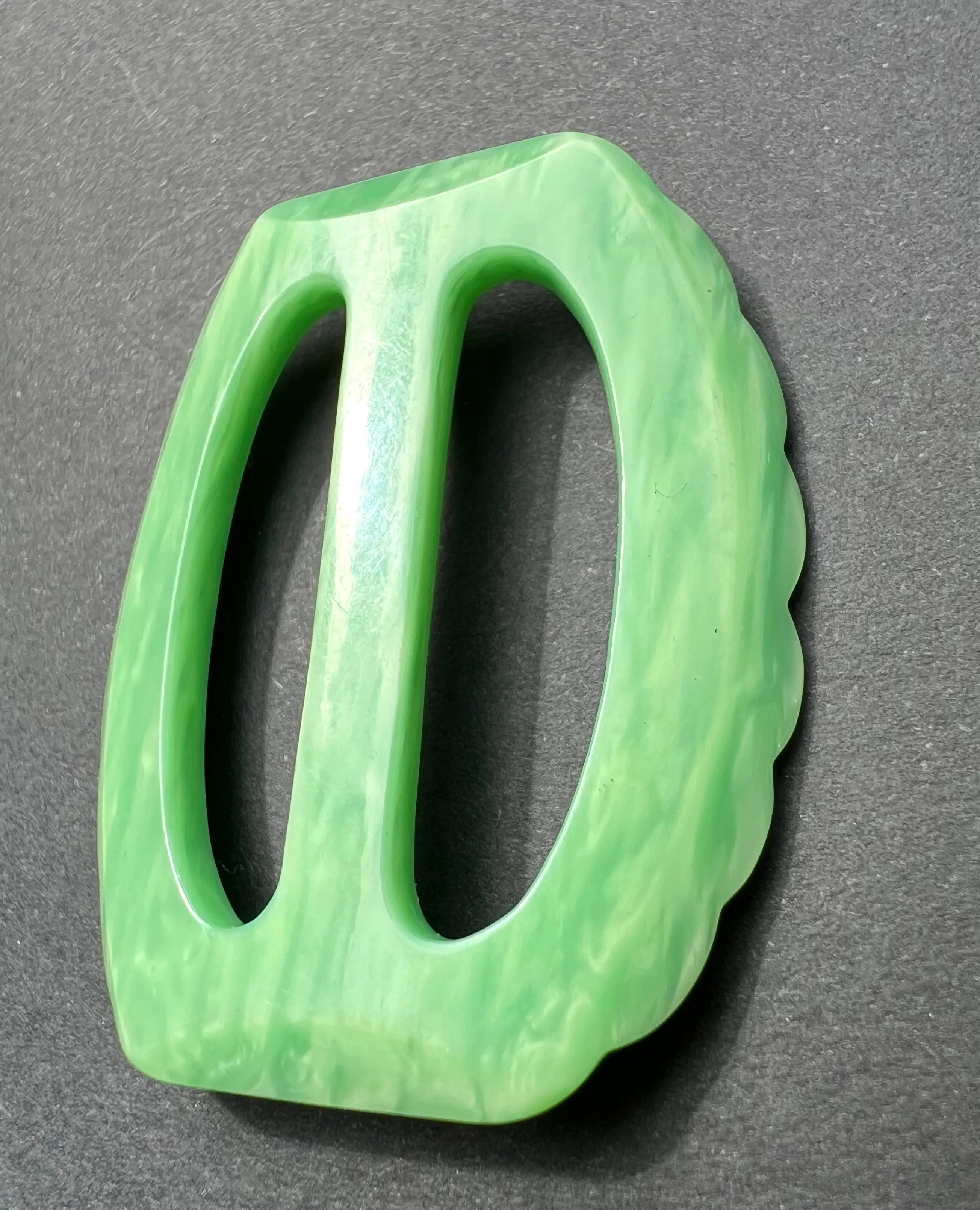 Marbled Soft Green 1940s Buckle for 3cm Belt