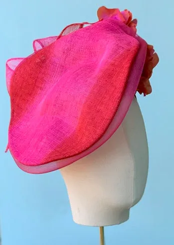 Meghan Fascinator in Pink and Red