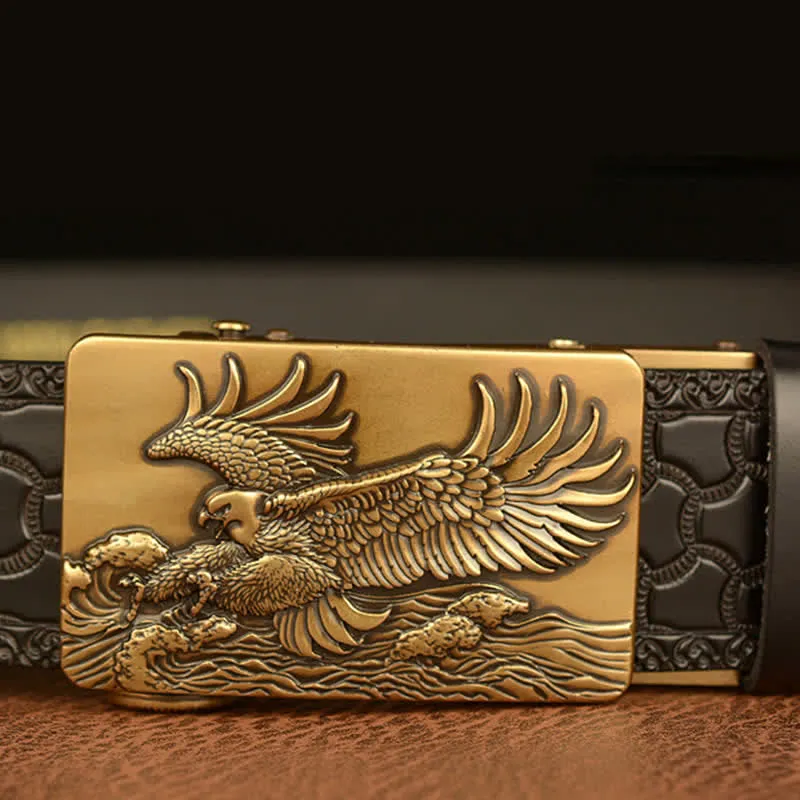 Men's Eagle Expanded Its Wings Leather Belt