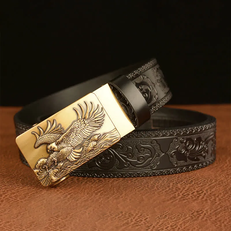 Men's Eagle Expanded Its Wings Leather Belt