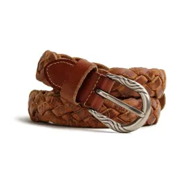 Men's Vintage Woven Vegetable Tanned Leather Belt