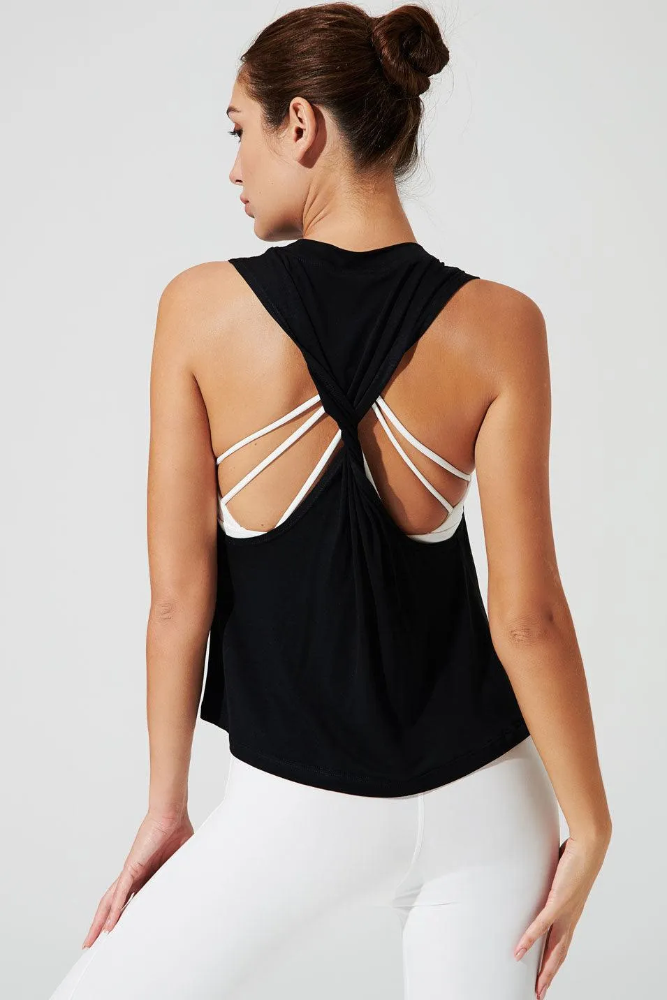 Olaben Twisted Back Tank - Black