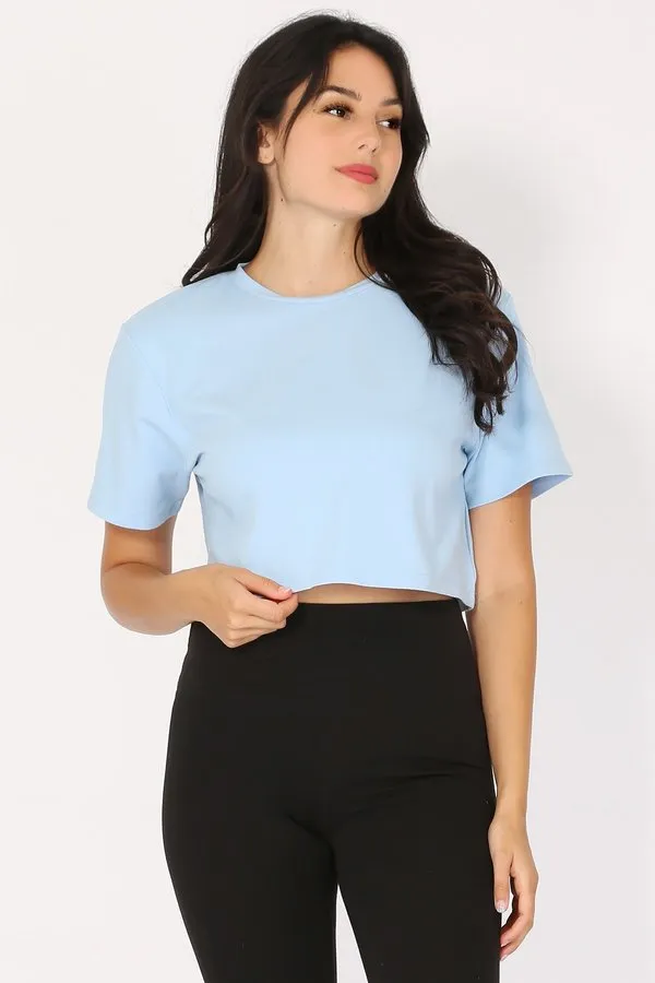 OVERSIZED SHORT SLEEVE CROPPED T-SHIRT ,RELAXED AND CROPPED FIT