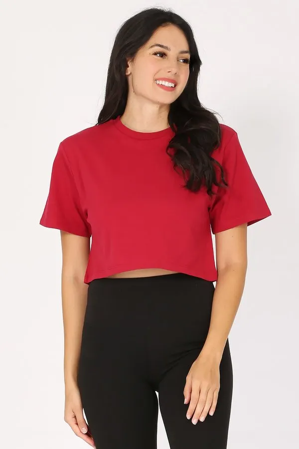 OVERSIZED SHORT SLEEVE CROPPED T-SHIRT ,RELAXED AND CROPPED FIT