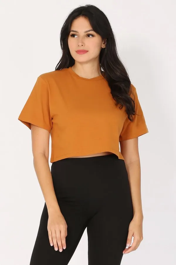 OVERSIZED SHORT SLEEVE CROPPED T-SHIRT ,RELAXED AND CROPPED FIT