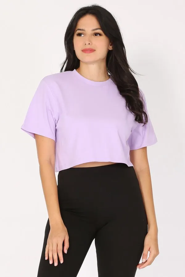 OVERSIZED SHORT SLEEVE CROPPED T-SHIRT ,RELAXED AND CROPPED FIT