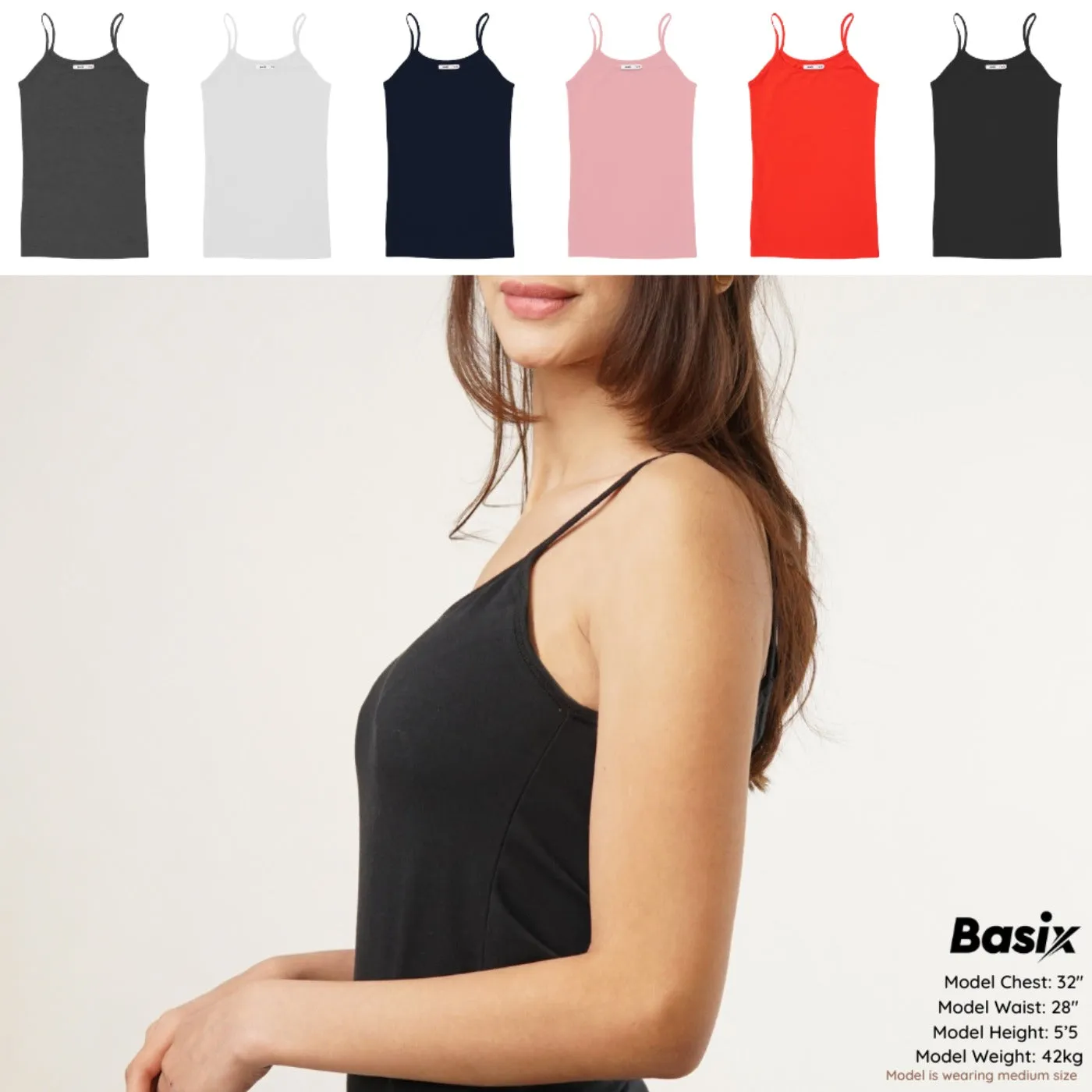 Peach Basix Seamless Camisole Tank